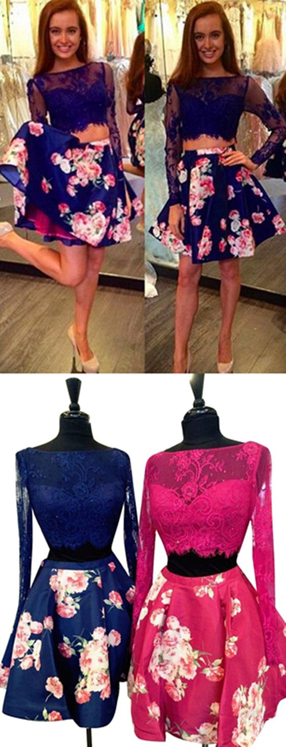 Long Sleeves Dresses,Short Dress,Two Pieces