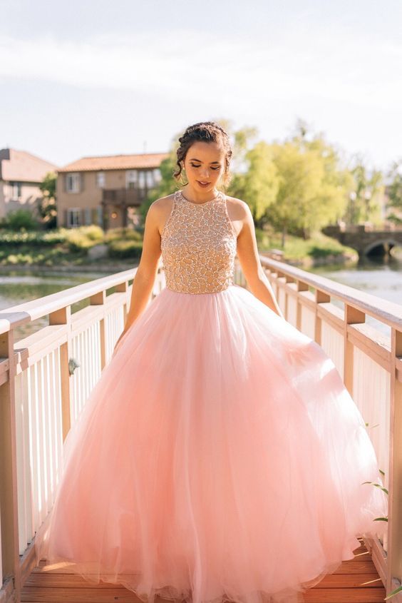 Peach prom dresses on sale 2018