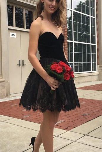 Homecoming Dress,Lace Homecoming Dresses,Cute Homecoming Dress,Lace Homecoming Dress,Short Prom Dress,Black Homecoming Gowns,Sweet 16 Dress